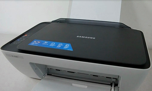 스캐너 덮개를 닫는 화면