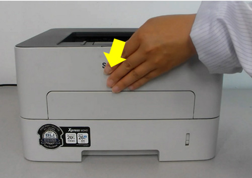 SL-M262x, M282x, M283x 토너 카트리지 교체  사용을 위해 앞덮개 여는 화면