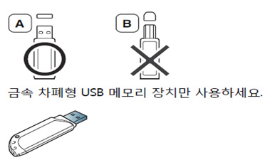 삼성 프린터 SL-C480FW USB 다이렉트 5 금속 차폐형 USB 메모리 장치만 사용하세요. 예시 이미지