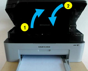윗면 덮개 열었다 닫는 예시 화면