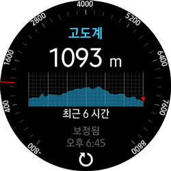 고도계 실행되는 예시 화면