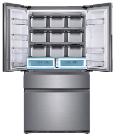 삼성 김치냉장고 스탠드형 메탈 그라운드 지펠아삭 13 김치냉장고 상칸 밀폐전문실 위치 이미지