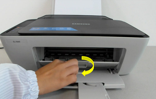 SL-J166x 시리즈 잉크 카트리지 교체 커버를 열어 주세요