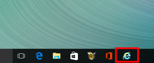 삼성 노트북 바탕화면 Internet Explorer 바로 가기 9 작업표시줄에 익스플로러 바로가기 아이콘이 생성된 화면