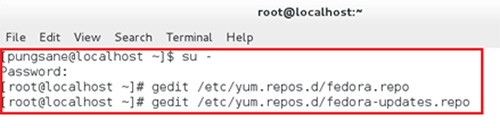 삼성 프린터 리눅스 Xsane 설치 관련 문제 해결 3 Fedora.repo, Fedora-updates.repo 파일 실행하려는 화면