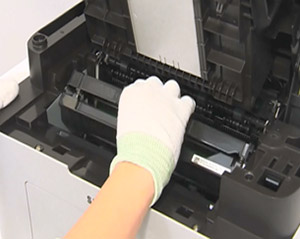 토너카트리지 꺼내는 화면