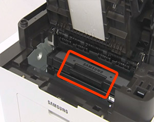 토너 카트리지 손잡이 위치화면