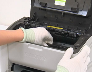 토너카트리지 꺼내는 화면