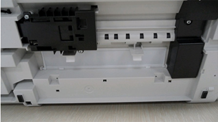 청소덮개를 완전히 닫은 화면