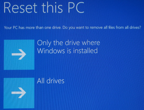 삼성 노트북 윈도우10 초기화 이전 버전 복구 10 only the drive where windows is installed와 all drives 선택 화면