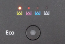 노란토너램프 점등된 예시화면