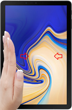 손으로 밀어서 캡처