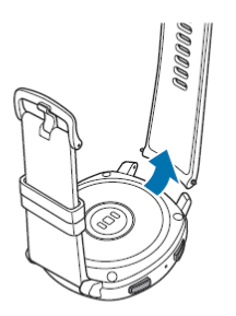 밴드를 당겨 갤럭시 워치에서 분리하세요