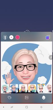 삼성 스마트폰 갤럭시 노트9 AR이모지 라이브 메시지 6 원하는 GIF 선택