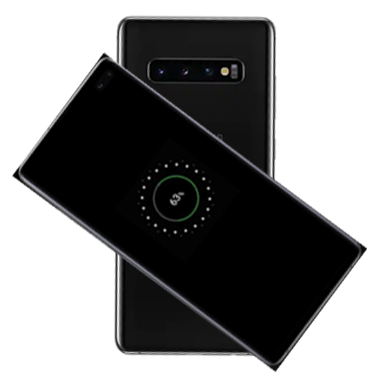 무선 배터리 공유 기능으로 무선 충전 중